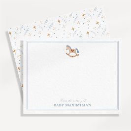 Caballo de Rocking, desde el vivero de, tarjeta de