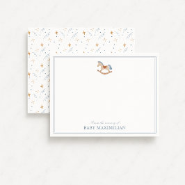 Caballo de Rocking, desde el vivero de, tarjeta de