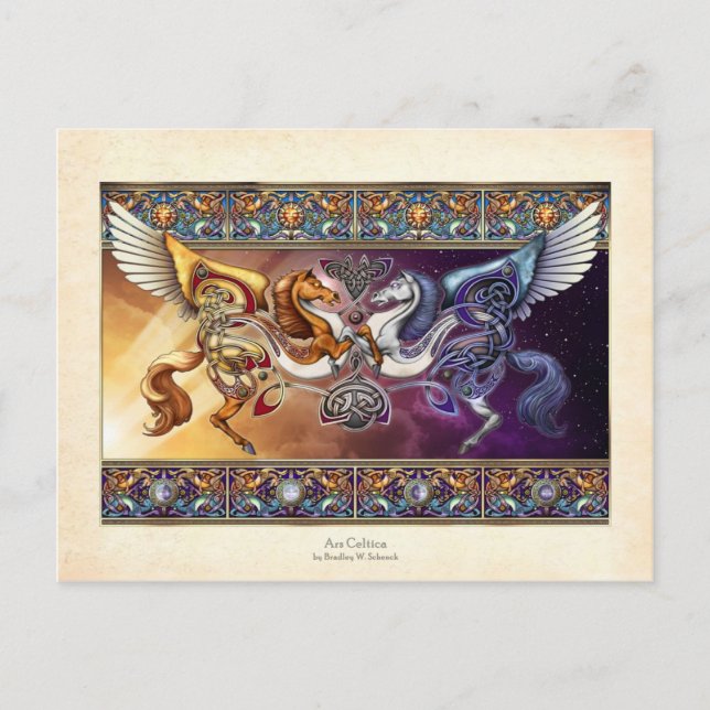 Caballo de Sol, postal de caballo de luna (Anverso)