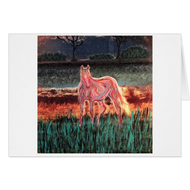 Caballo de sueño espiritual, pintado (Anverso (Horizontal))