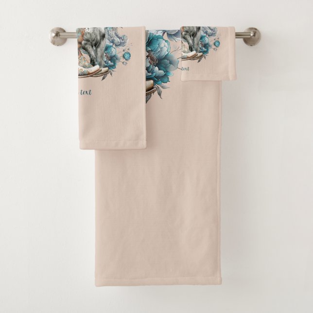 Caballo de vaca botas de vaquero gorra floral occi (In situ)