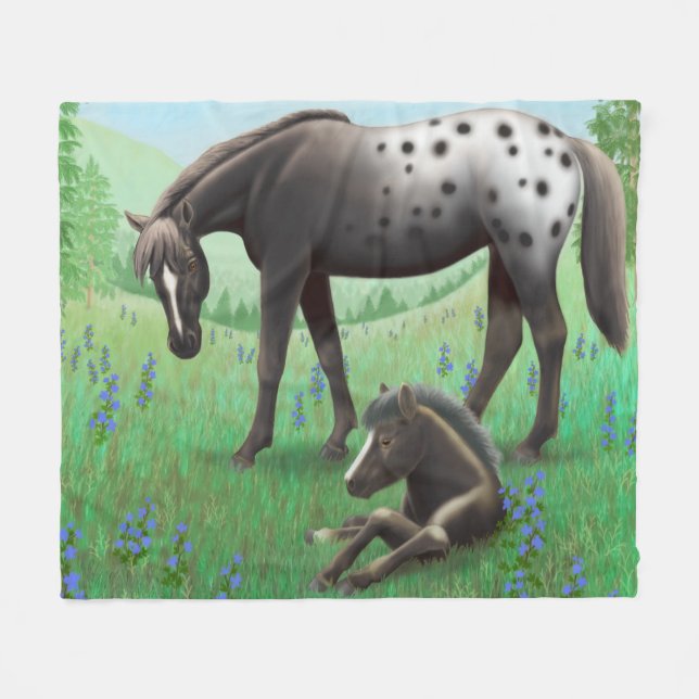 Caballo del Appaloosa y manta combinados del paño (Frente (Horizontal))