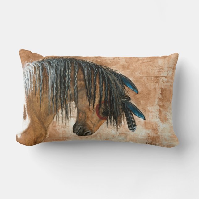 Caballo del nativo americano por la almohada de (Anverso)