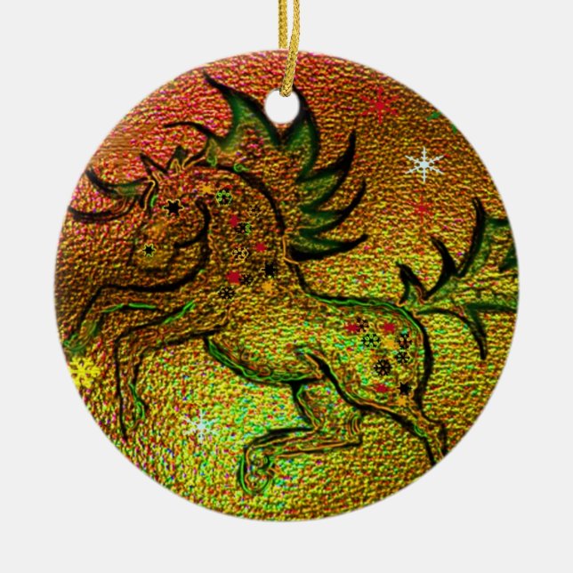 Caballo del navidad - ornamento (Frente)