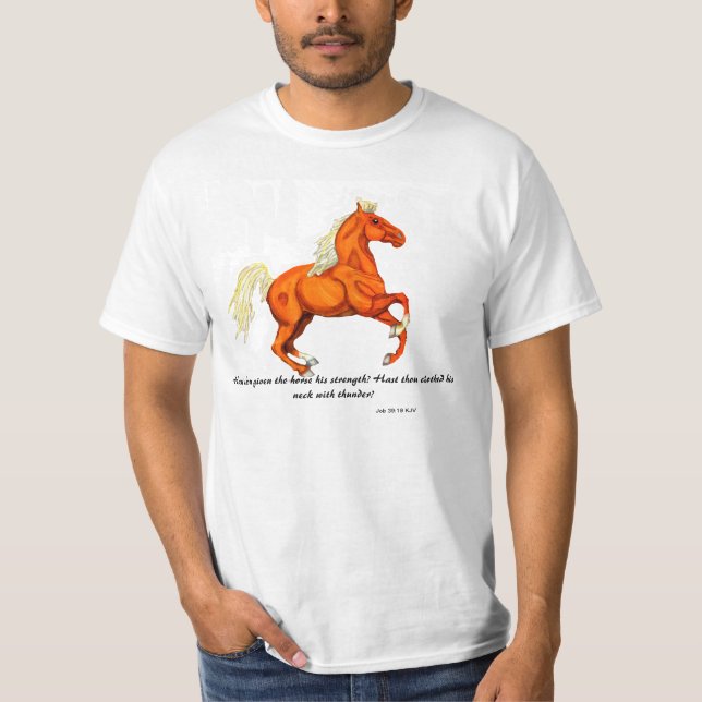 Caballo del Palomino con la camisa de la escritura (Anverso)
