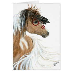 Caballo del Pinto por la tarjeta de nota del