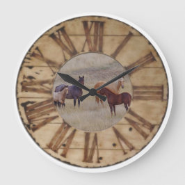 Caballo del reloj de pared y reloj de la Rusia occ