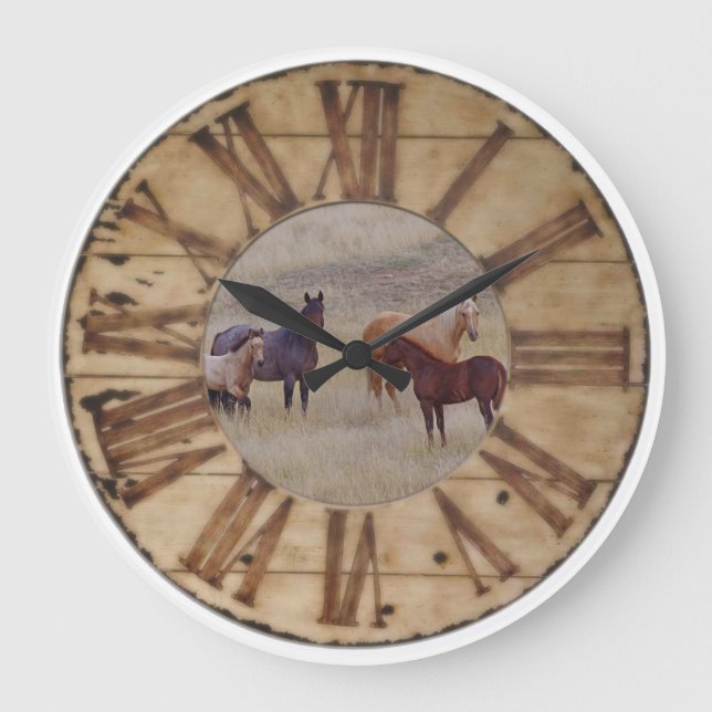 Caballo del reloj de pared y reloj de la Rusia occ (Anverso)