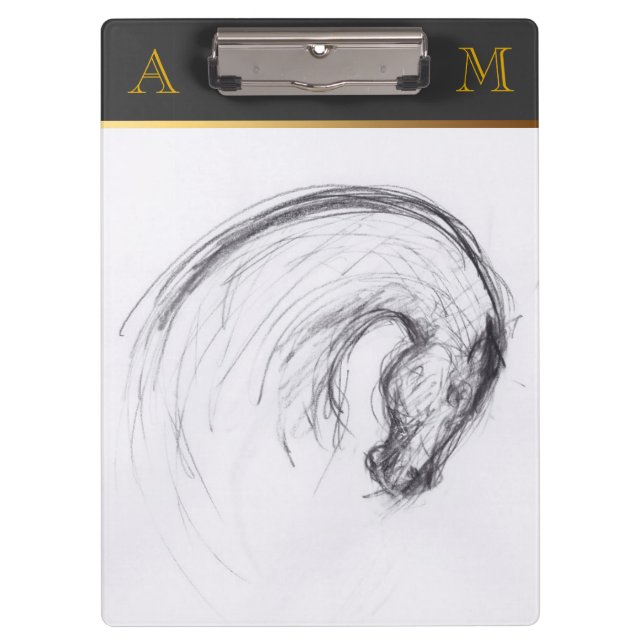 Caballo - Dibujo original - Portapapeles monograma (Anverso)