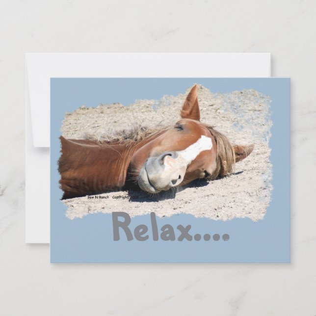 Caballo divertido: Relájate (Anverso)