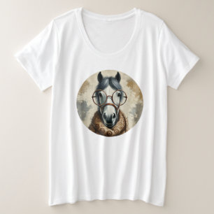 Caballo elegante con gafas - Divertido arte vintag