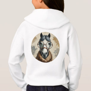 Caballo elegante con gafas - Divertido arte vintag