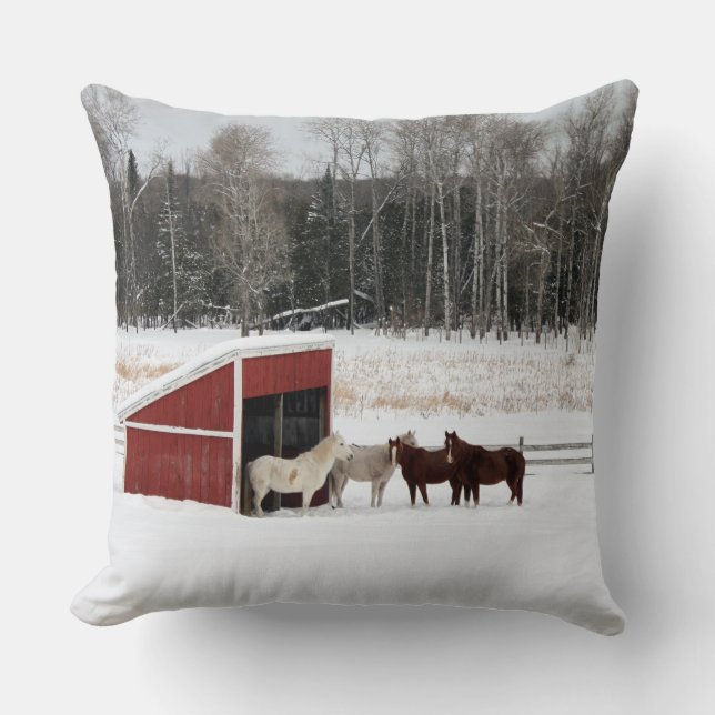 Caballo en almohada de la nieve (Anverso)