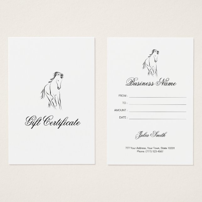 Caballo en ejecución de color negro (Anverso y reverso)