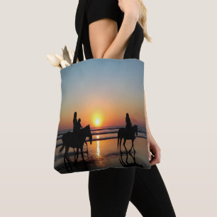 Caballo En La Playa Al Azar En La Bolsa De Tote