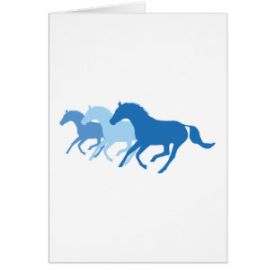 Caballo en marcha (azul)