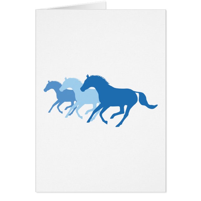 Caballo en marcha (azul) (Frente)
