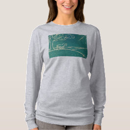 Caballo en una camiseta de manga larga atlética de