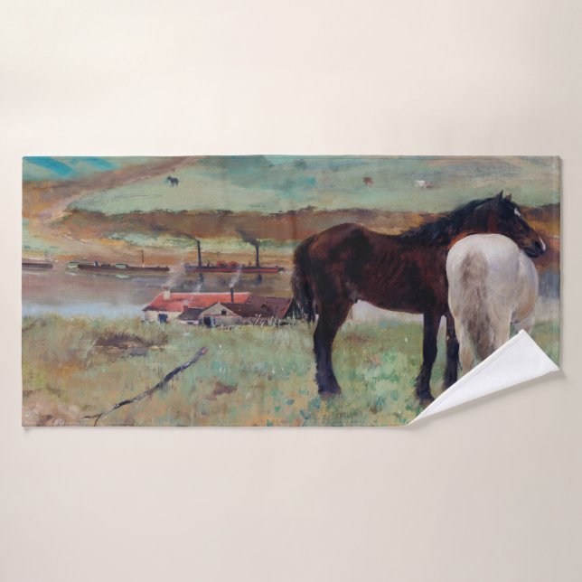 Caballo en una pradera, Edgar Degas (Toalla de baño)