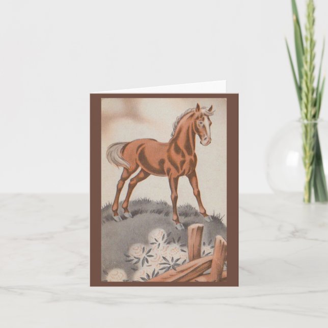 caballo feliz en marrón (Anverso)