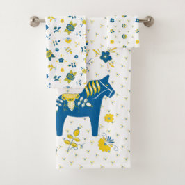Caballo folk dala sueco l azul y amarillo