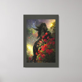 Caballo Friesiano de Belleza Negra - Lienzo envuel