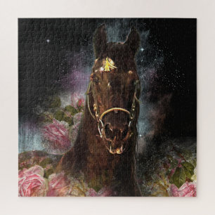 Caballo Friesiano de Belleza Negra - Rompecabezas