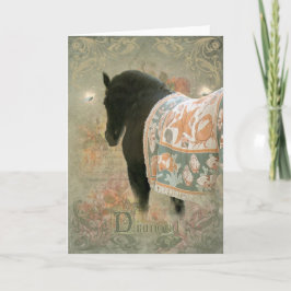 Caballo Friesiano - Tarjeta de saludo