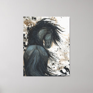 Caballo frisio majestuoso por la impresión de la