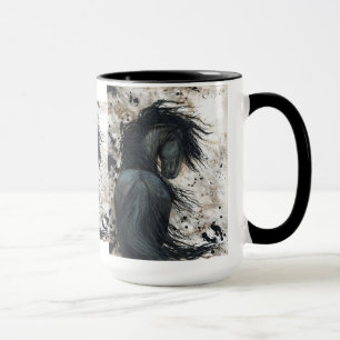 Caballo frisio majestuoso por la taza de Bihrle