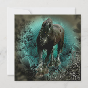 Caballo Frisón ~ Tarjeta de Felicitación