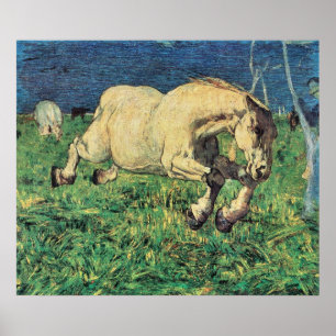 Caballo galopante de Giovanni Segantini, arte del