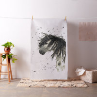 Caballo gris majestuoso por tela de Bihrle