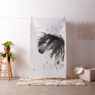 Caballo gris majestuoso por tela de Bihrle