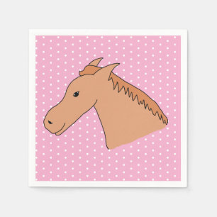 Caballo lindo en servilleta de papel de fondo de l
