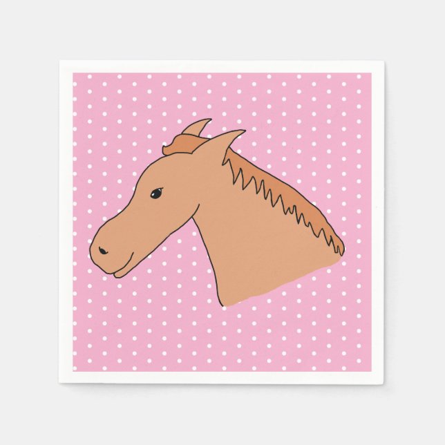 Caballo lindo en servilleta de papel de fondo de l (Anverso)