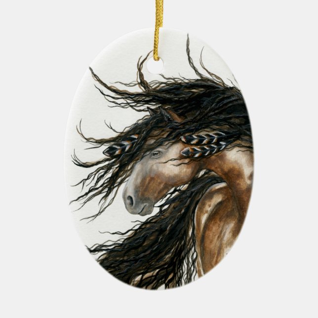 Caballo majestuoso del mustango por el ornamento (Frente)