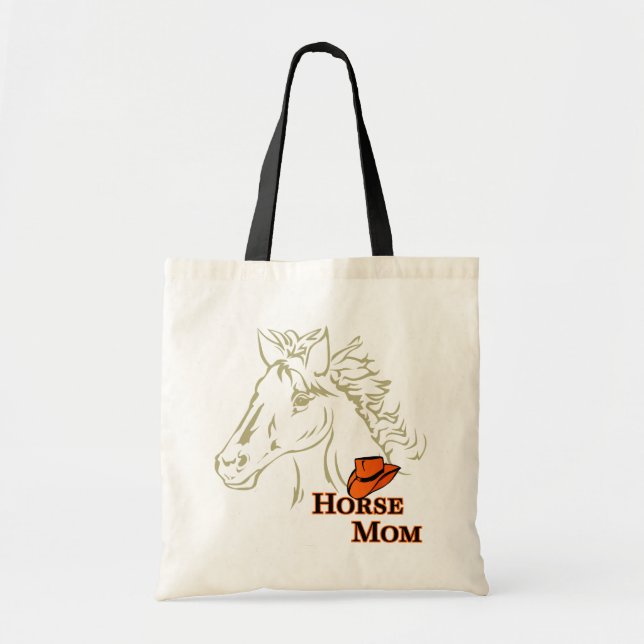 Caballo Mamá Con Bolsa De Tote Gorra (Frente)