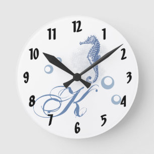 Caballo marino de reloj de pared personalizado Oce