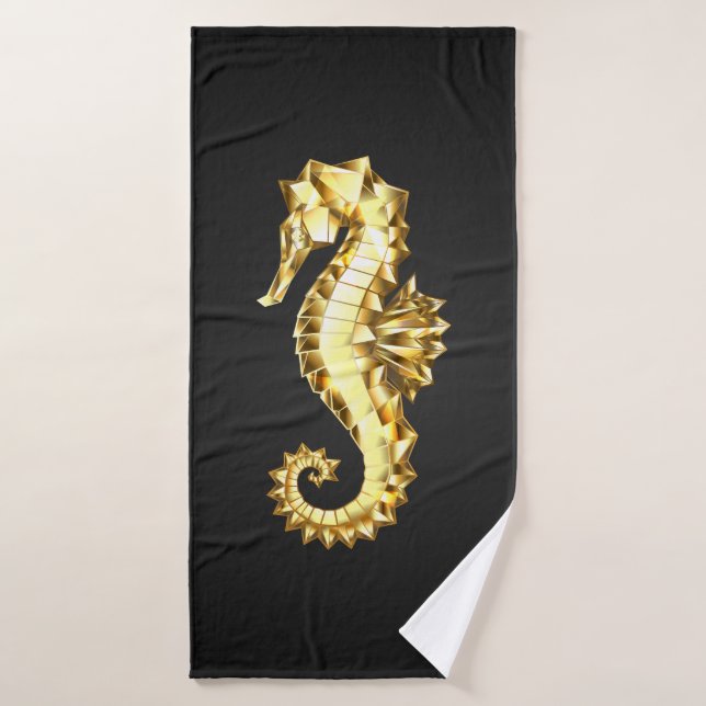Caballo marino polígono de oro (Toalla de baño)