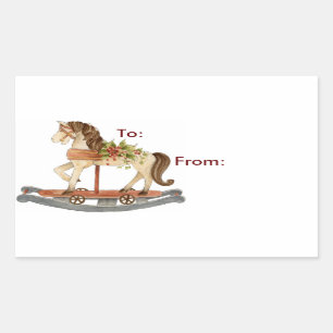 Caballo mecedora - etiquetas del regalo