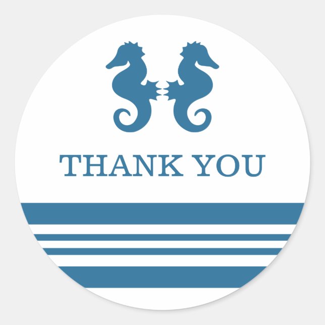 Caballo náutico Gracias Pegatinas (Anverso)