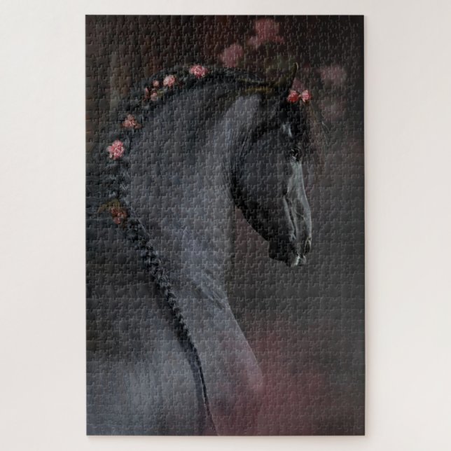 Caballo negro - Rompecabezas (Vertical)