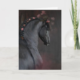 Caballo negro - Tarjeta de saludo