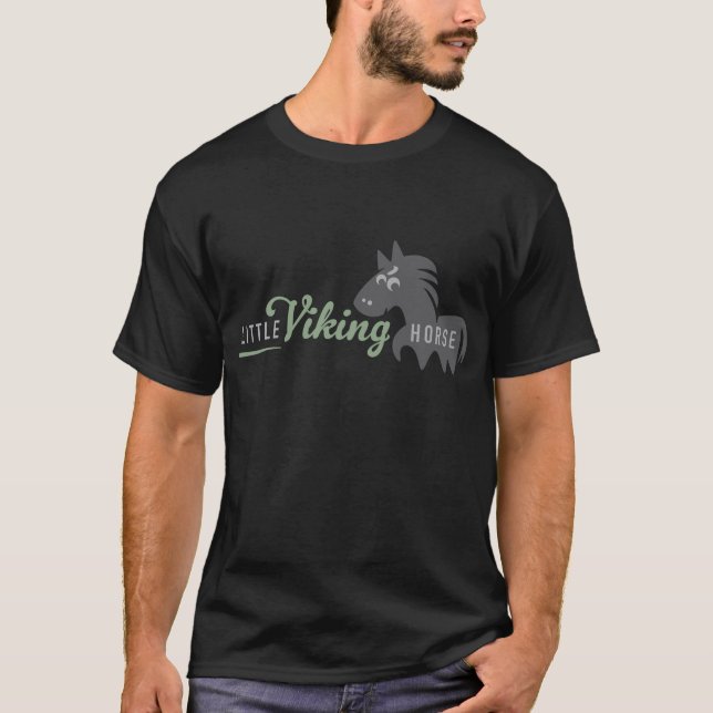 Caballo pequeño - Camiseta con logotipo verde (Anverso)