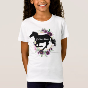 Caballo Personalizado Nombre Silhuette camiseta