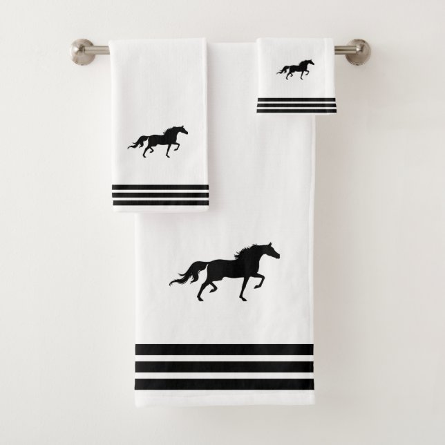 Caballo personalizado y tres rayas negras sobre bl (In situ)