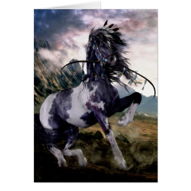 Caballo pintado azul Apache (Frente)