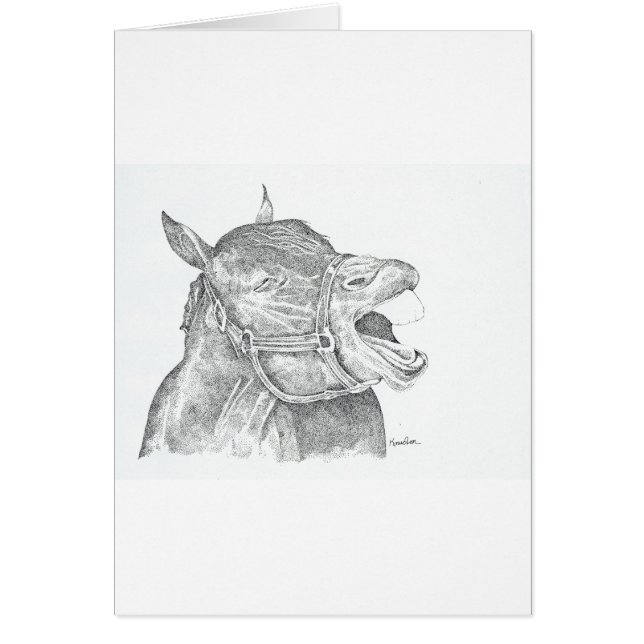 Caballo riéndose (Frente)