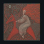 "Caballo Rojo", pelirroja, arte surrealista de fan<br><div class="desc">Hermosa mujer con largos cabellos jengibre montando en el escarlatado caballo rojo a través del bosque nocturno. Árboles estilizados y flores que los rodean, observación de la luna llena desde el cielo. Rojo, gris, naranja y marrón. Arte de fantasía, pintura pastel, dibujado por la imaginación. Pasteles suaves en papel, 2016...</div>